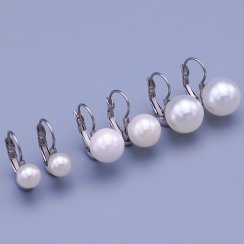 Náušnice kuličky White 7mm, 10mm,14mm