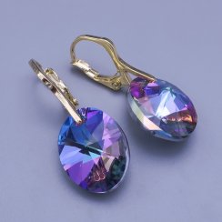 Náušnice Swarovski oválky 18mm výber farieb