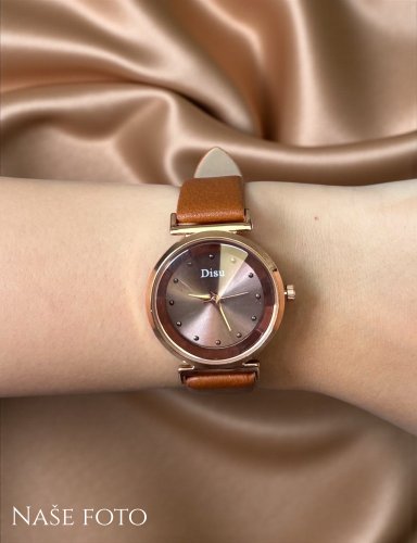 Dámské hodinky Disu – hnědé