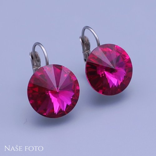 Náušnice Swarovski-rivoli 14mm výber farieb