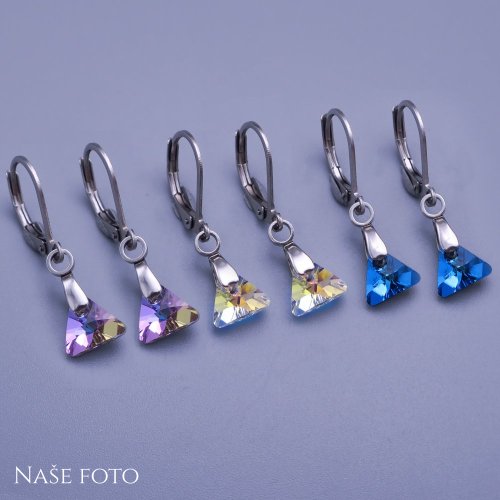 Dětské náušnice triangle 8mm výběr barev