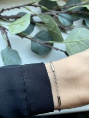 Náramok z chirurgickej ocele 2mm s valčekmi