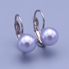 Náušnice Swarovski levander pearl 8mm