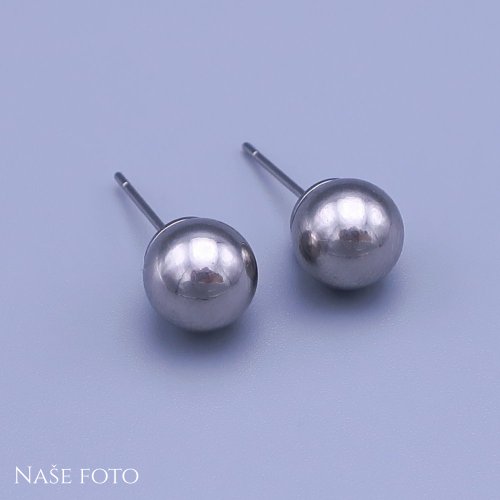 Náušnice z chirurgickej ocele -Guličky 3, 4, 5, 6, 7mm