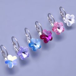 Dětské náušnice Swarovski kytičky 10mm výběr barev